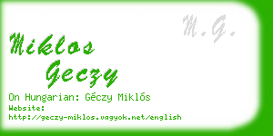 miklos geczy business card